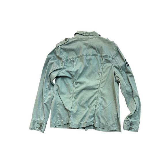 CABI Women's Green Military Army Double Breasted Jacket Coat Size Large - Picture 5 of 7